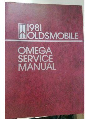 Book 1981 Oldsmobile Omega Service Manual Automobile Shop General Motors